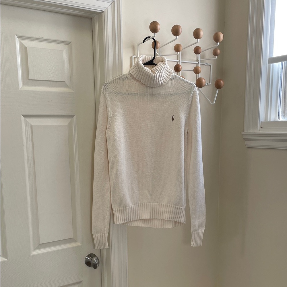 Ralph Lauren - Classic Old Money Long Sleeve Turtle Neck - Cream - L